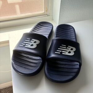 New Balance Navy and White Slide Sandals